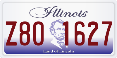 IL license plate Z801627