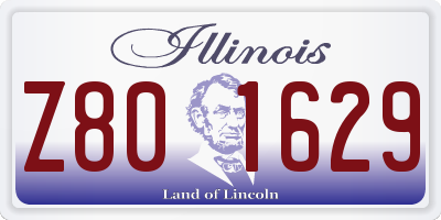 IL license plate Z801629