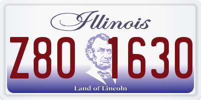 IL license plate Z801630