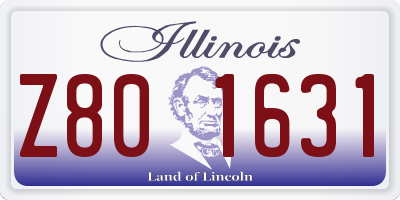 IL license plate Z801631