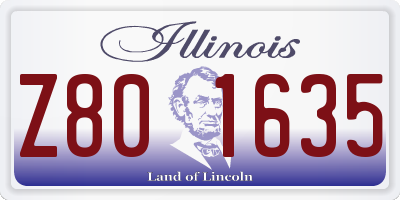 IL license plate Z801635