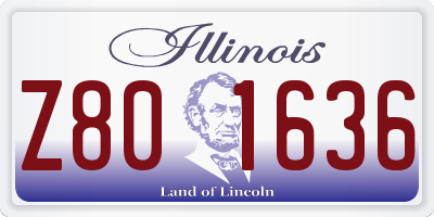 IL license plate Z801636