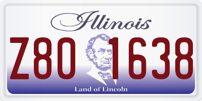 IL license plate Z801638