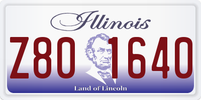 IL license plate Z801640