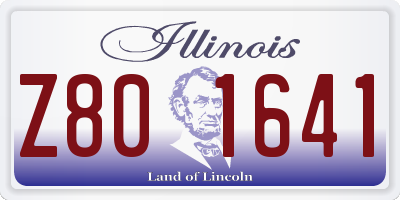 IL license plate Z801641