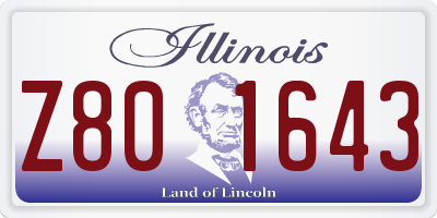 IL license plate Z801643