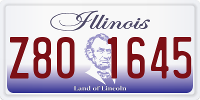 IL license plate Z801645