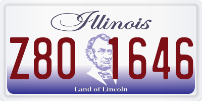 IL license plate Z801646