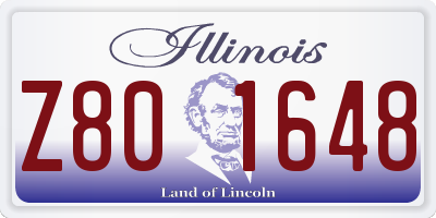 IL license plate Z801648