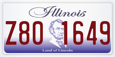 IL license plate Z801649