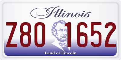 IL license plate Z801652