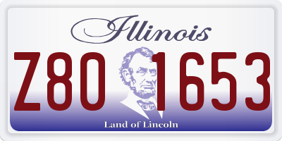 IL license plate Z801653