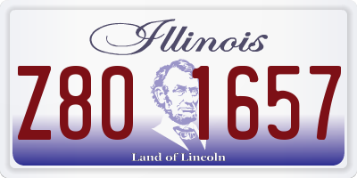 IL license plate Z801657