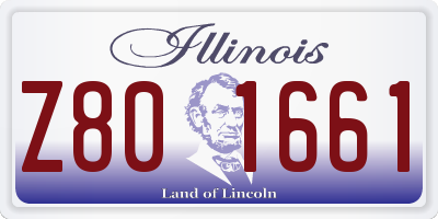 IL license plate Z801661