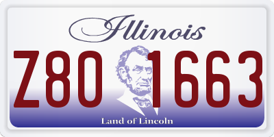 IL license plate Z801663
