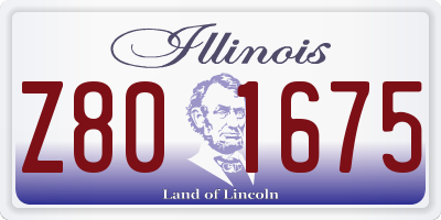 IL license plate Z801675