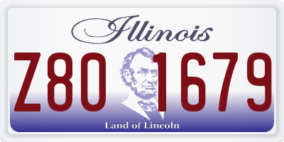 IL license plate Z801679