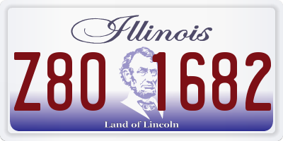 IL license plate Z801682