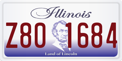 IL license plate Z801684
