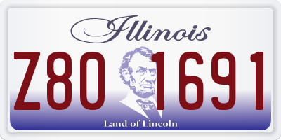 IL license plate Z801691