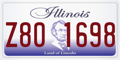 IL license plate Z801698