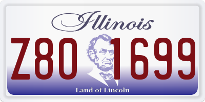 IL license plate Z801699
