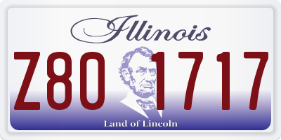 IL license plate Z801717