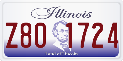 IL license plate Z801724