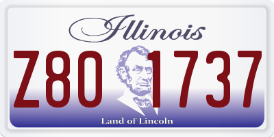 IL license plate Z801737