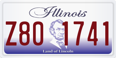 IL license plate Z801741