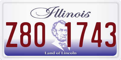 IL license plate Z801743