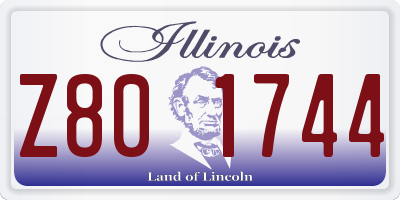 IL license plate Z801744