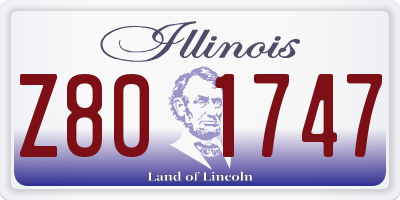 IL license plate Z801747