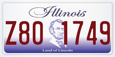 IL license plate Z801749