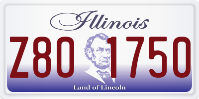 IL license plate Z801750