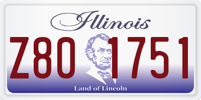 IL license plate Z801751