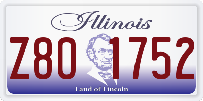 IL license plate Z801752