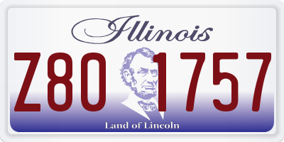 IL license plate Z801757