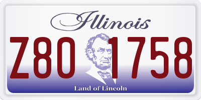 IL license plate Z801758