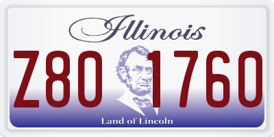 IL license plate Z801760