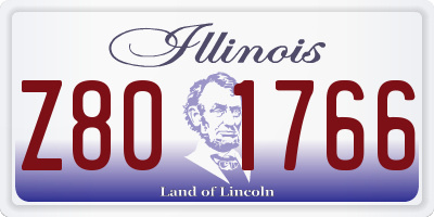 IL license plate Z801766
