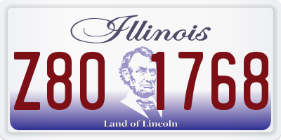 IL license plate Z801768
