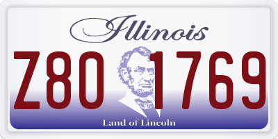 IL license plate Z801769