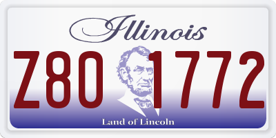 IL license plate Z801772