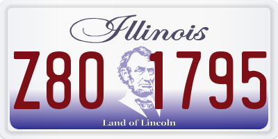 IL license plate Z801795