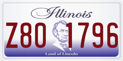IL license plate Z801796