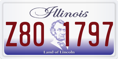 IL license plate Z801797