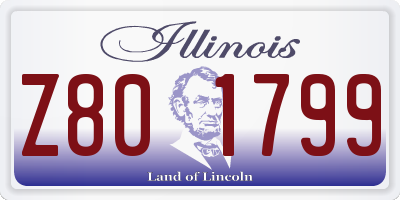 IL license plate Z801799