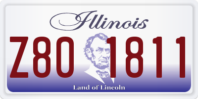 IL license plate Z801811