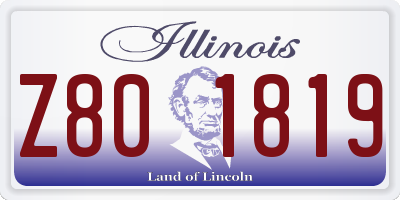 IL license plate Z801819